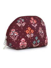Floral Digital Printed Poly Canvas Smart Casual Vanity Bag